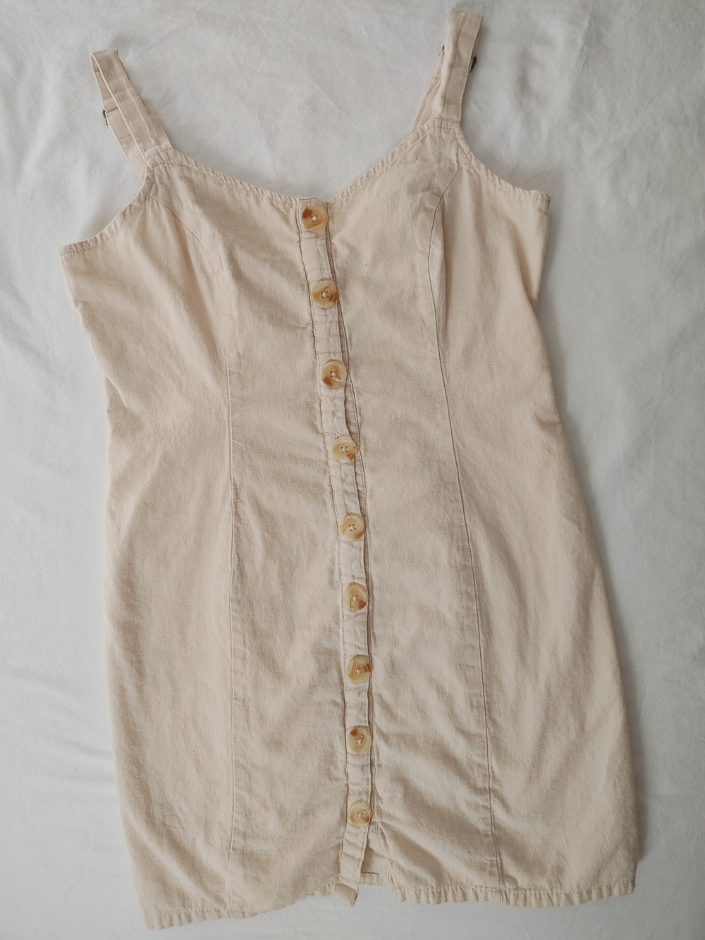 Ivy and Main Ivory Button Down Dress Women's Size Medium Backless Sleeveless